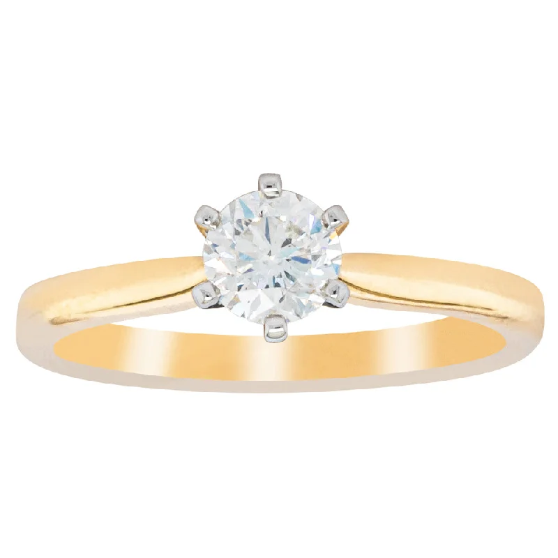 Antique engagement rings with intricate metalwork and heirloom-quality appeal -18ct Yellow Gold .50ct Diamond Capri Ring