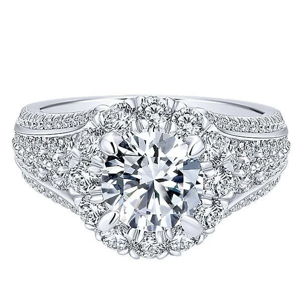 Engagement rings with radiant-cut diamonds for sparkle and a modern design -Reverse Taper Multi Row Pave Diamond Ring 1.56 Cttw 333A