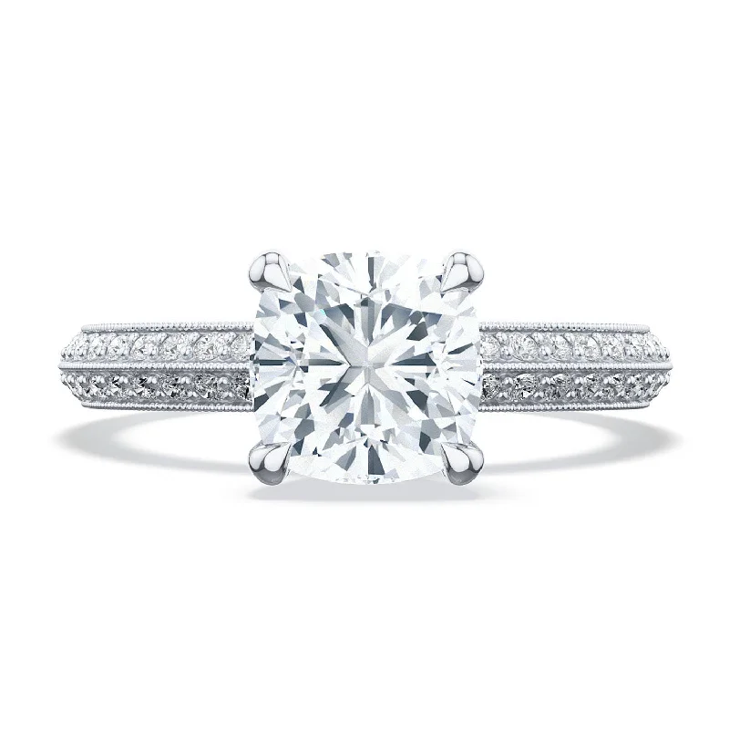 Best engagement rings with white gold settings for a modern, sleek look -Cushion Solitaire Engagement Ring