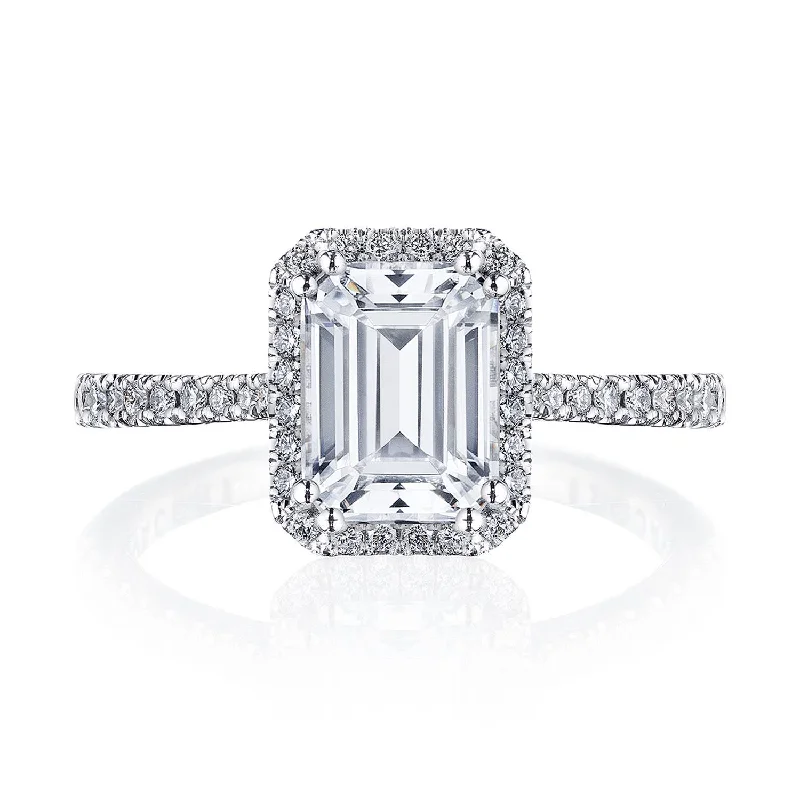 Elegant engagement rings with oval-shaped diamonds for an elongated, flattering appearance -Emerald Bloom Engagement Ring