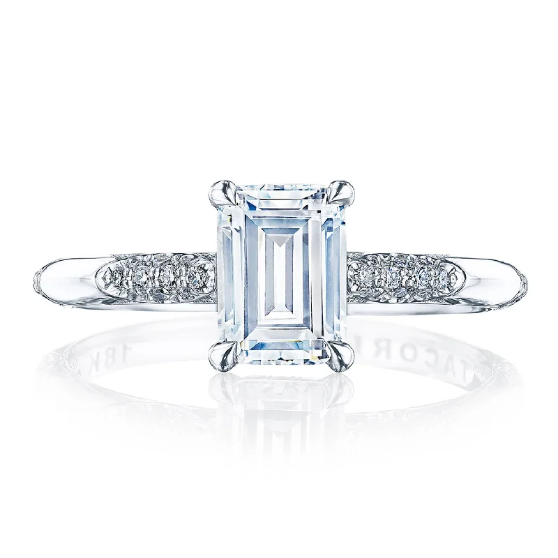 Affordable engagement rings with gemstone center stones like sapphire or ruby -Emerald Solitaire Engagement Ring