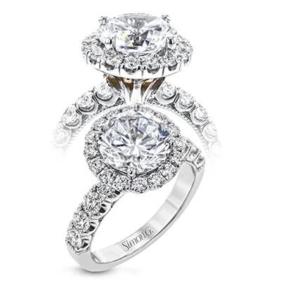 Engagement rings with bezel settings for a secure and modern diamond display -Engagement Ring in 18k Gold with Diamonds