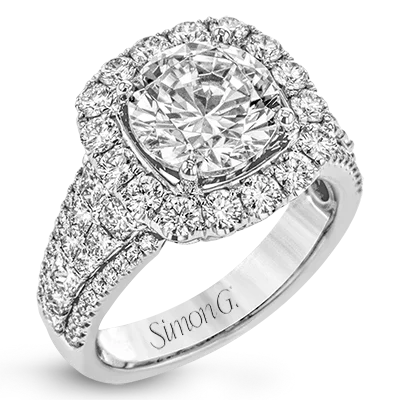 Engagement rings with platinum bands for a hypoallergenic, durable, and luxurious option -Engagement Ring in 18k Gold with Diamonds