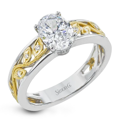 Engagement rings with bezel-set diamonds for sleek, contemporary looks and security -Engagement Ring in 18k Gold with Diamonds