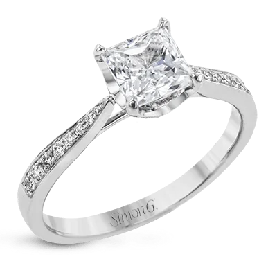 Engagement rings with platinum bands for a hypoallergenic, durable, and luxurious option -Engagement Ring in 18k Gold with Diamonds