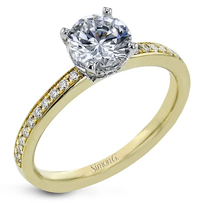 Vintage-inspired engagement rings with ornate detailing and romantic designs -Engagement Ring in 18k Gold with Diamonds