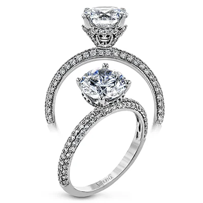 Stunning engagement rings with cushion-cut diamonds for a soft, vintage-inspired look -Engagement Ring in 18k Gold with Diamonds