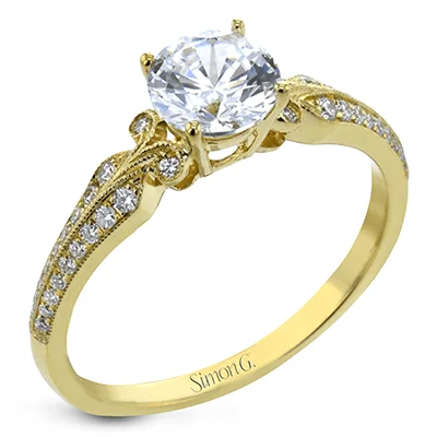 Elegant emerald-cut engagement rings for women who love bold, sophisticated styles -Engagement Ring in 18k Gold with Diamonds