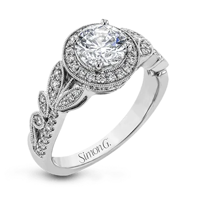 Engagement rings with platinum bands for a hypoallergenic, durable, and luxurious option -Engagement Ring in 18k Gold with Diamonds