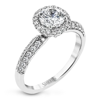 Engagement rings with emerald-cut diamonds for a clean and elegant style -Engagement Ring in 18k Gold with Diamonds