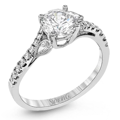 Elegant engagement rings with oval-shaped diamonds for an elongated, flattering appearance -Engagement Ring in 18k Gold with Diamonds