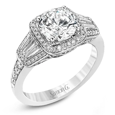 Engagement rings with eternity bands for a continuous circle of diamonds symbolizing eternal love -Engagement Ring in 18k Gold with Diamonds