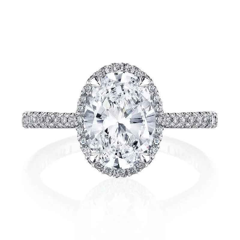 Unique engagement rings with vintage diamond cuts for a one-of-a-kind piece -Oval Bloom Engagement Ring