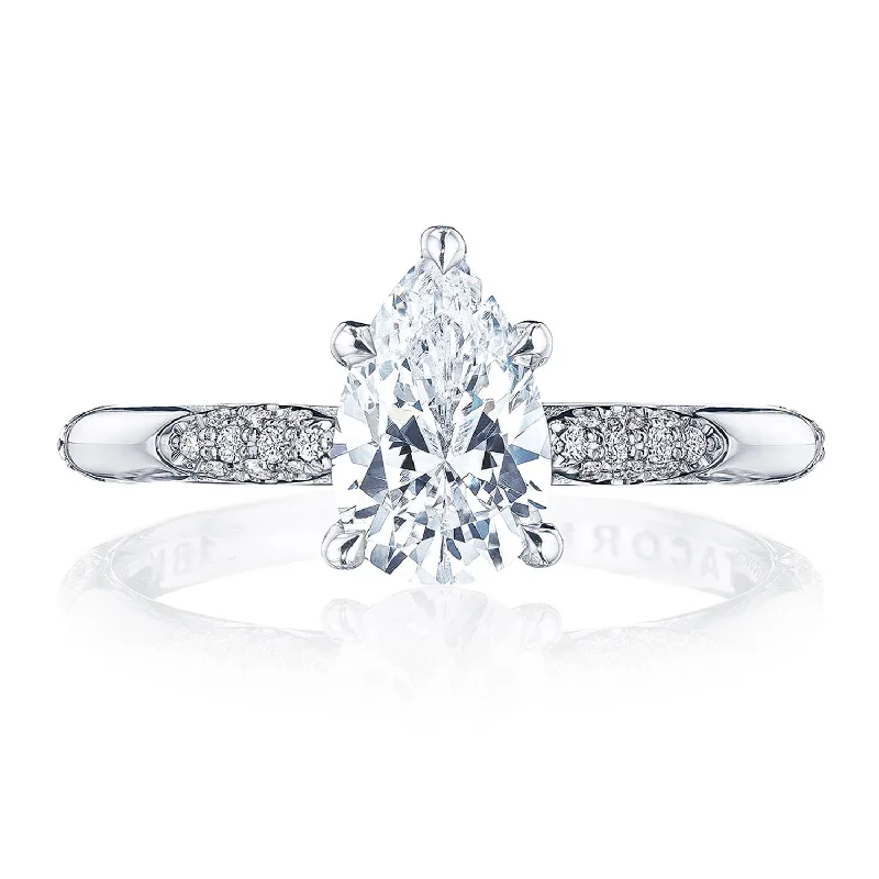 Stunning engagement rings with cushion-cut diamonds for a soft, vintage-inspired look -Pear Solitaire Engagement Ring