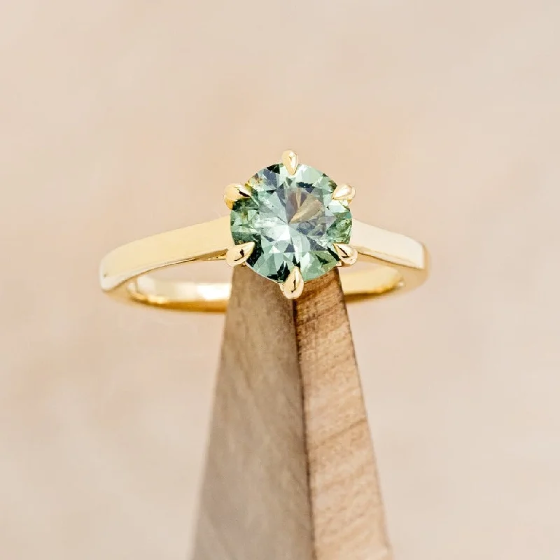 Engagement rings with vintage-style settings featuring intricate filigree and detailing -"RENA" - CLAW PRONGS SOLITAIRE ENGAGEMENT RING - MOUNTING ONLY - SELECT YOUR OWN STONE