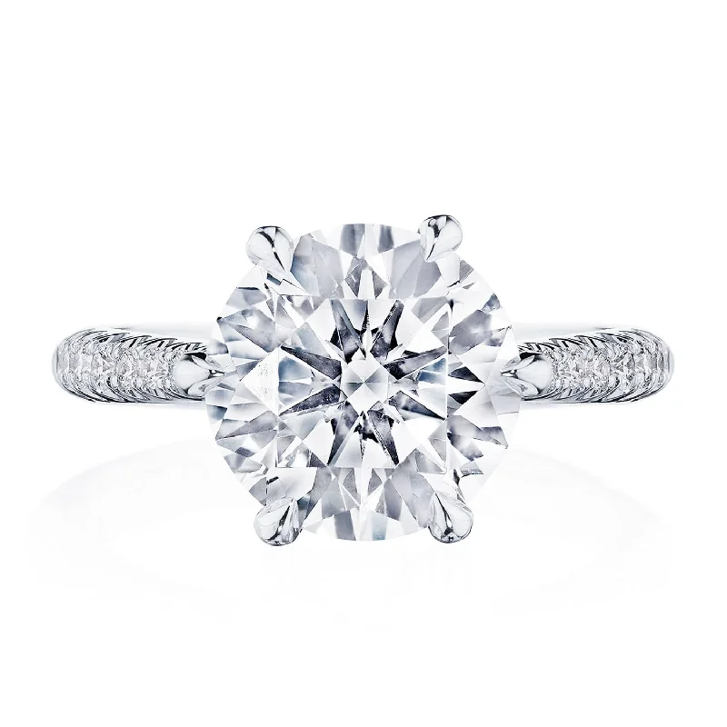 Classic solitaire engagement rings with platinum or white gold bands for elegance -Round Solitaire Engagement Ring