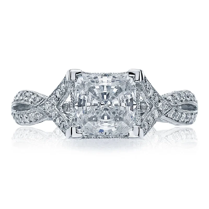 Custom engagement rings with diamond side stones for added sparkle and elegance -Simply Tacori