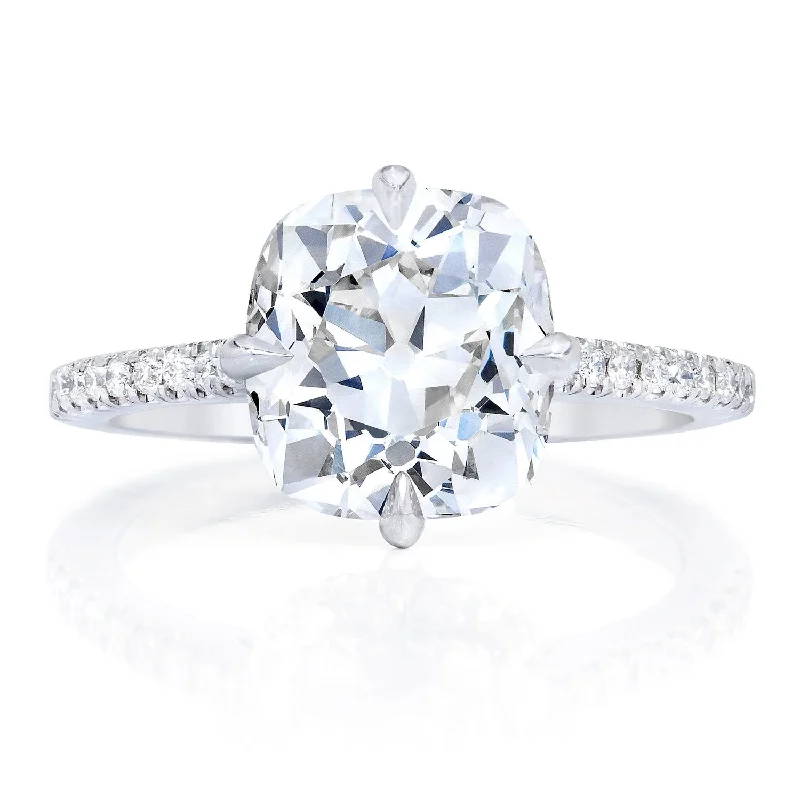 Simple solitaire engagement rings with classic design for traditional brides-to-be -Kim