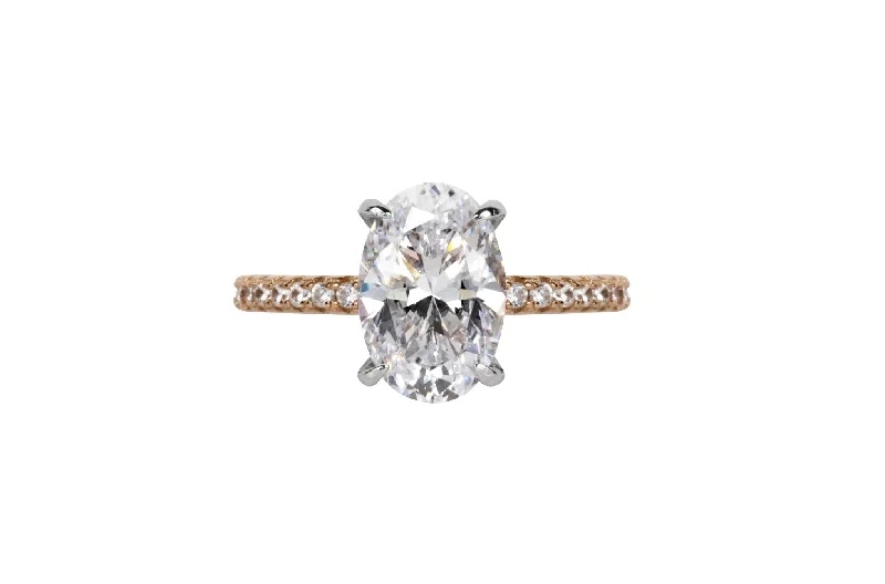 Engagement rings with twisted or braided bands for a unique and artistic design -The Blakely Ring (2.2 Carat)