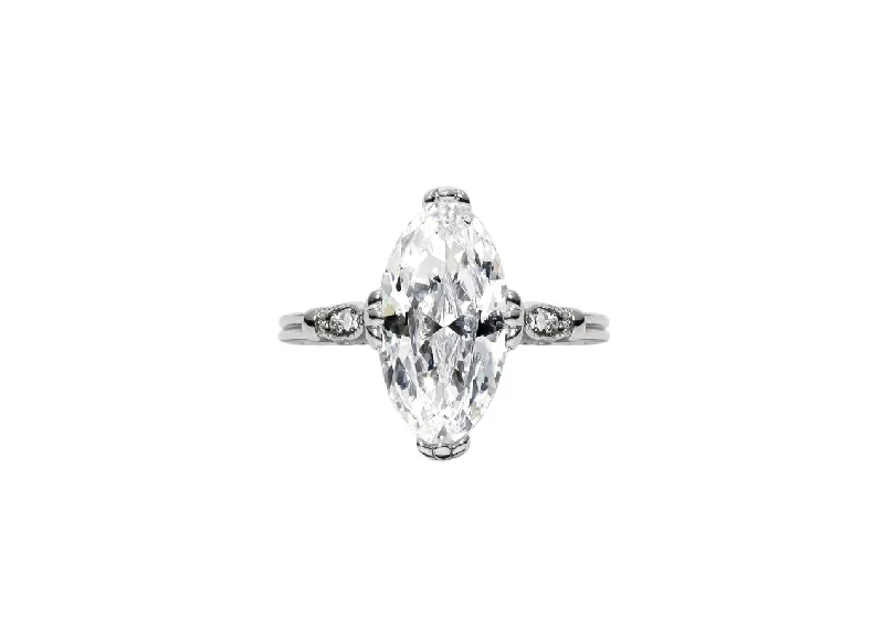 Engagement rings with tension settings for a futuristic, modern diamond display -The Emerson Ring (3.5 Carat)