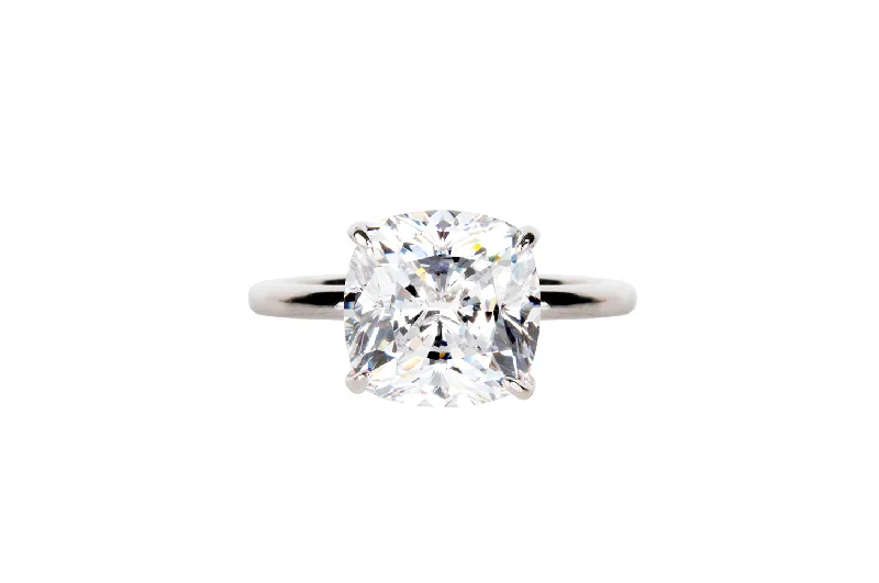 Unique engagement rings with halo diamonds around the center stone for radiance -The Mila Ring (3 Carat)