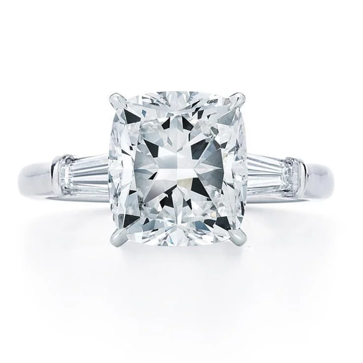 Custom engagement rings with diamond side stones for added sparkle and elegance -Mollie