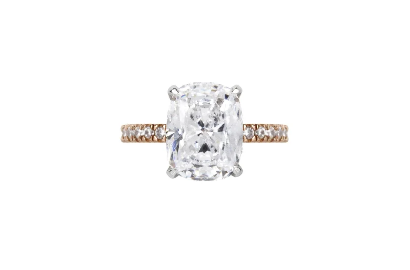 Custom engagement rings with diamond side stones for added sparkle and elegance -The Sienna Ring (4 Carat)