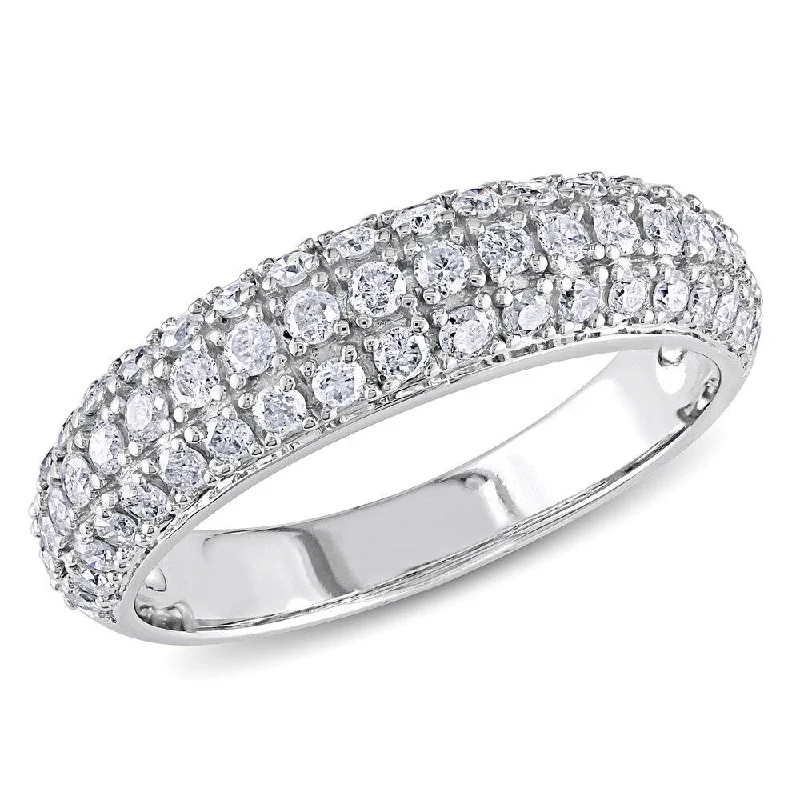 Branded Diamond Rings for Quality Assurance-Miadora 3/4 CT Diamond TW Fashion Ring 10k White Gold GH I2;I3