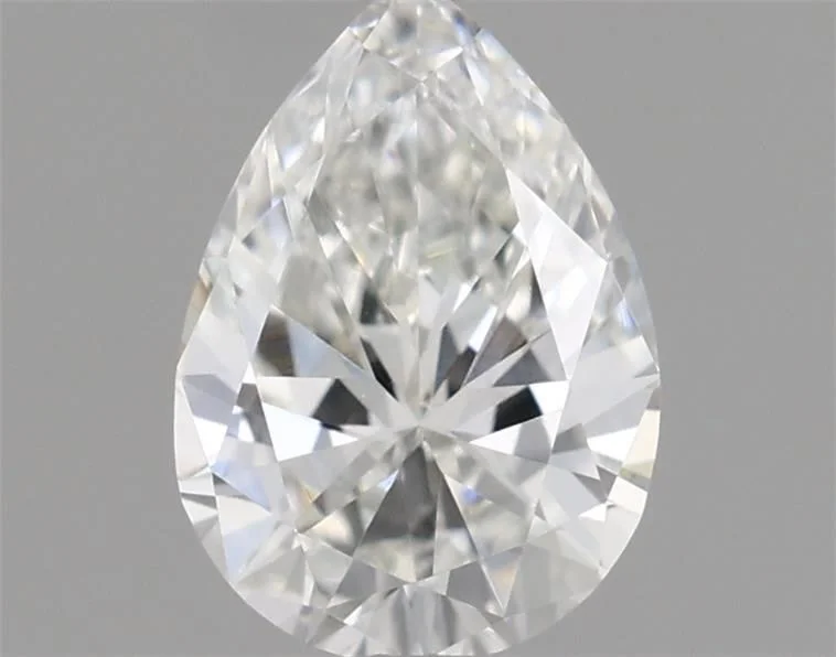 Silver Diamond Rings for Classic Look-0.31 Carat Pear Diamond