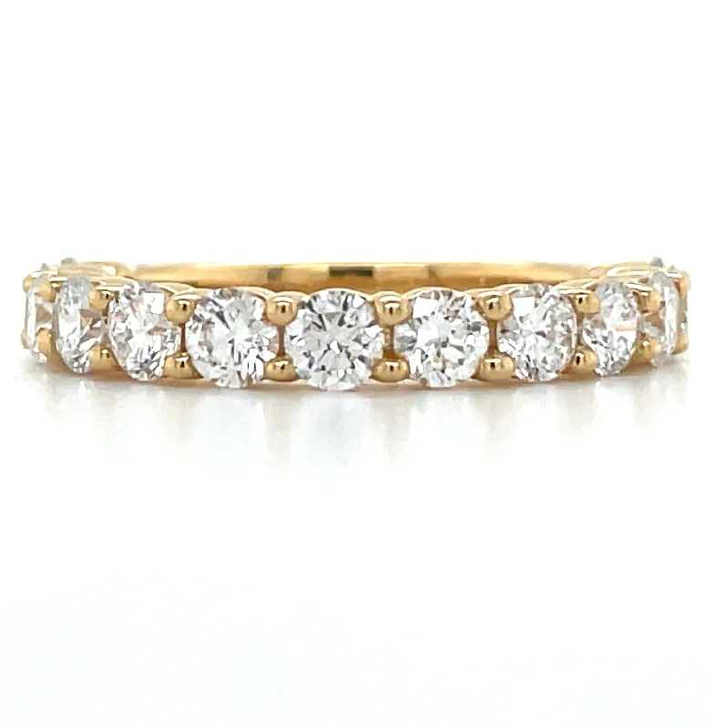 Diamond Rings for Tech Geeks' Preference-18ct Yellow Gold Laboratory Grown 1.43ct Diamond Eternity Ring