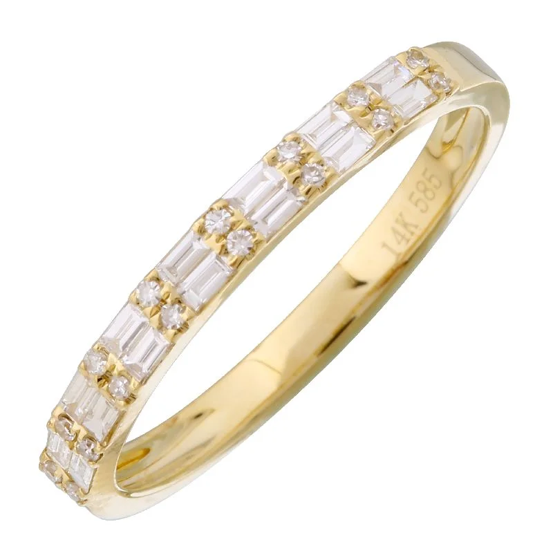 Vintage rings with intricate bands for timeless appeal -Double Baguette Stacking Ring