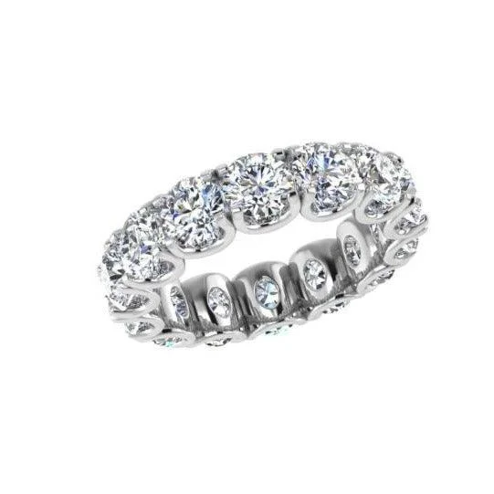 Diamond Rings with Sphalerite Uniqueness for Distinct Style-5.10 ct Round Cut Diamond Eternity Wedding Band Ring