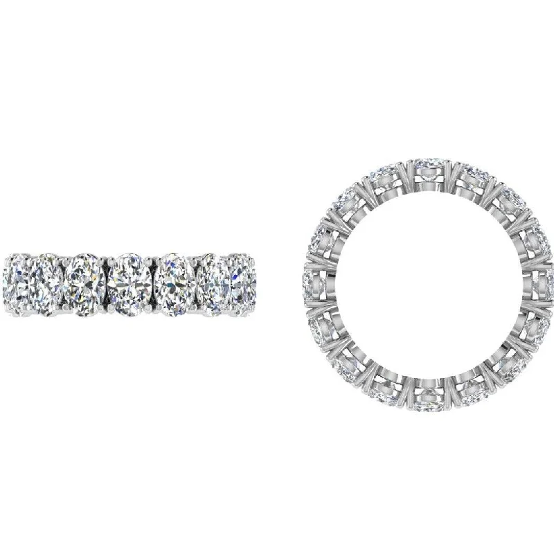 Diamond Rings for New Year's Eve-6 ct. Oval Cut Diamond Eternity Band