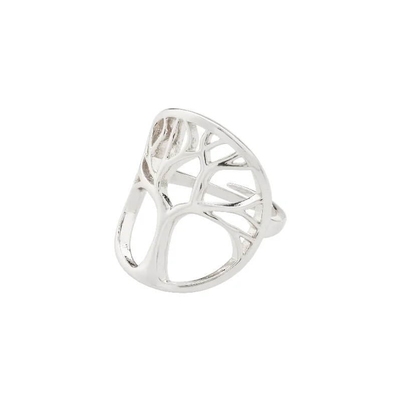 Rings featuring floral gems for tender flair -ALIA ring silver-plated