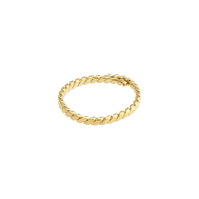 Rings inspired by skies with starry gems -LULU twisted stack ring gold-plated