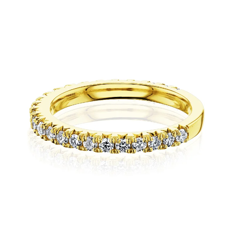 Rings crafted with eco-friendly stones for sustainability -Bobbi Pavé Diamond Band