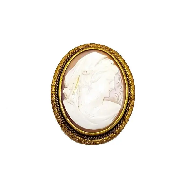 Trendy brooches and pins with modern stone shapes -Victorian cameo brooch, carved shell cameo, antique gifts.