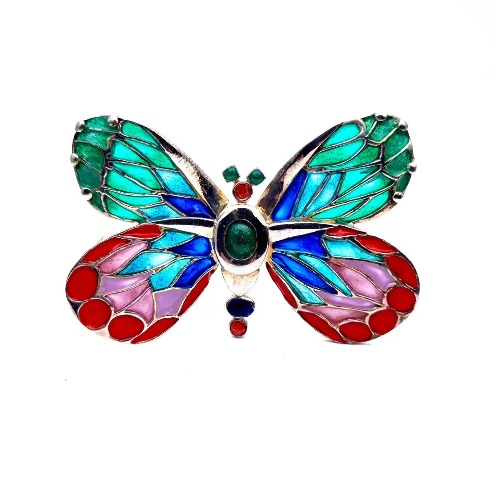 Brooches and pins featuring hematite for dark glow -Alen Dione dragonfly brooch, jewelry with enamels. vintage jewelry.