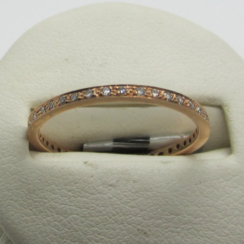 Adjustable Diamond Rings for Custom Fit-Diamond Full Eternity Ring Rose Gold