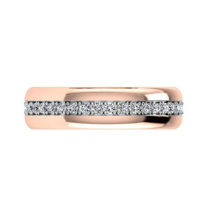 Diamond Rings for Lawyers' Sophistication-Diamond Wedding Band Rose Gold