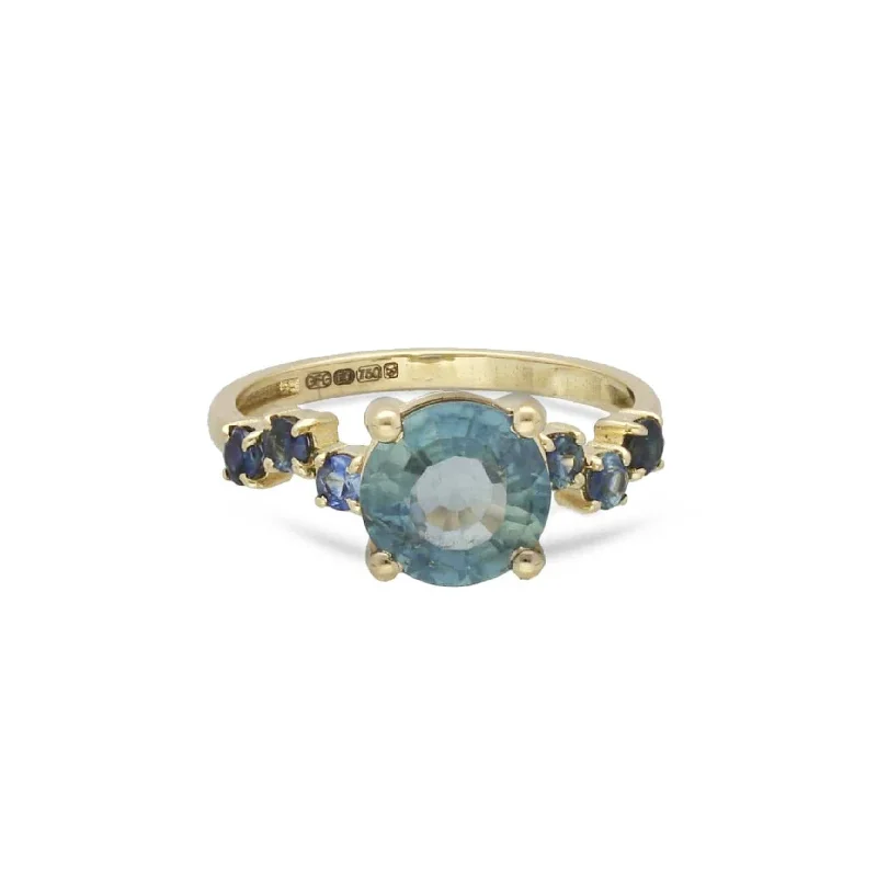 Vintage rings with intricate bands for timeless appeal -Artisia 18K Gold Ring w. Sapphires