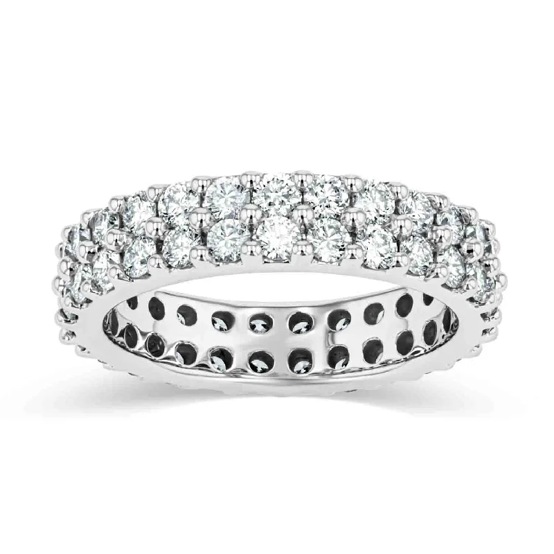 Diamond Rings for Seniors' Preference-Golden Lab-Grown Diamond Band