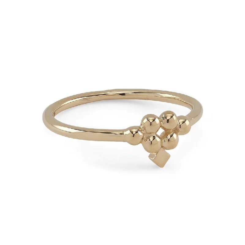 Textured rings with hammered bands for rusticity -Lady Arrow 14K Gold Ring