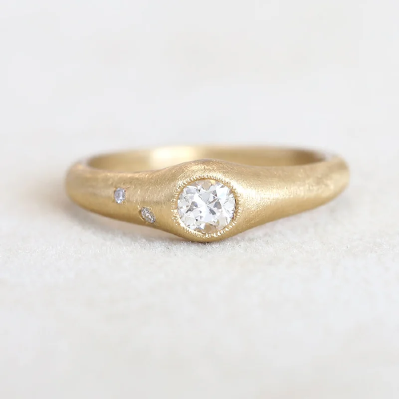 Diamond Rings for Engagement Ceremony-NEW! 18k Gold Diamond Ring by Yasuko Azuma