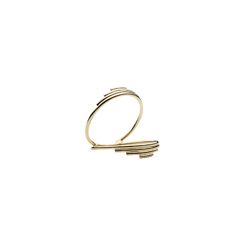 Rings with fine bands for light wear -Mini Viper Cryx Gold Ring - 14k Gold