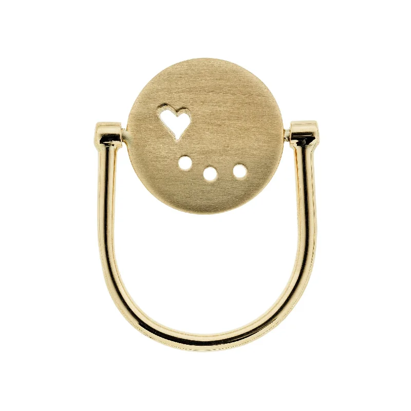 Rings perfect for teens with bold gems -Heart & Dots 14K Gold Ring