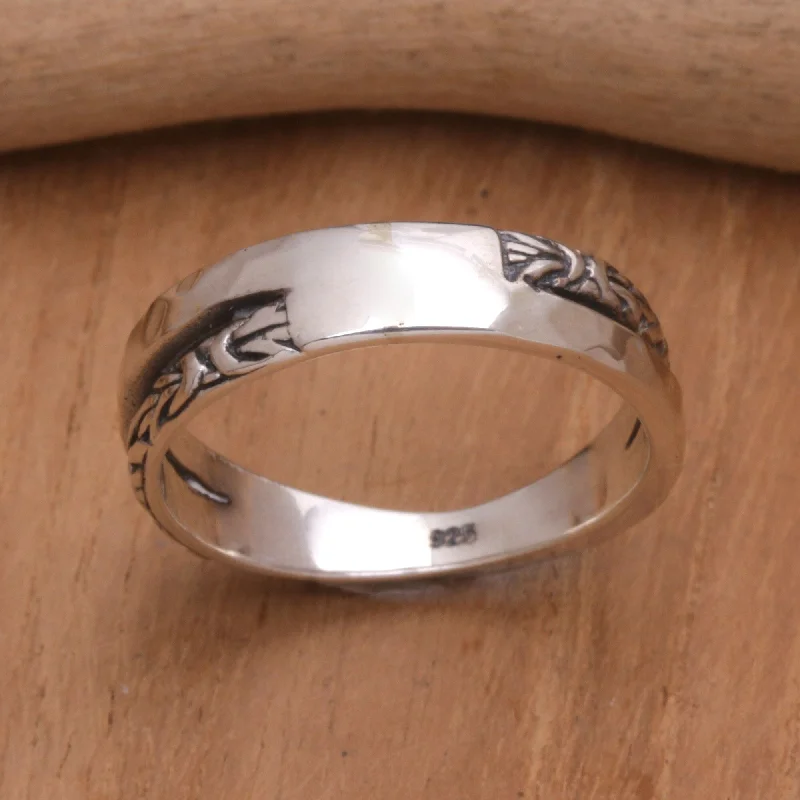 Rings perfect for gifting with gem sparkle -Novica Handmade Gap Of Life Sterling Silver Band Ring