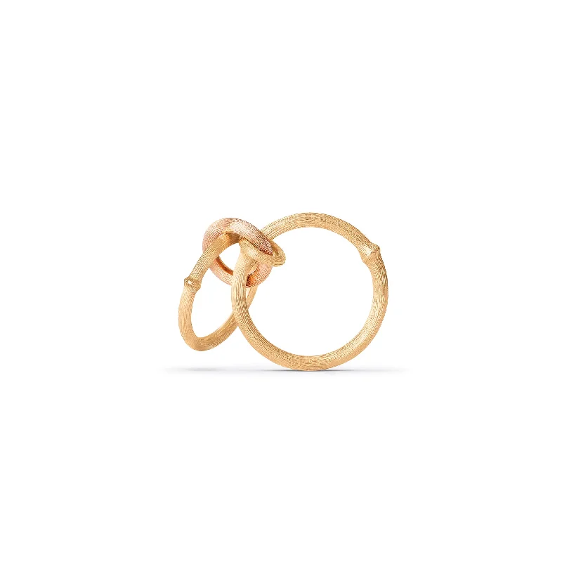 Sculpted rings with carved bands for art -Nature 18K Gold & Rosegold Ring