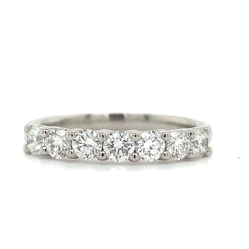 Diamond Rings for Parents' Occasion-Platinum 0.75ct Laboratory Grown 7 Stone Diamond Eternity Ring