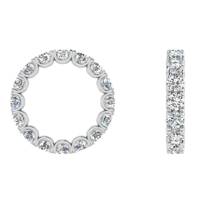 Diamond Rings with Moonstone Glow for Dreamy Aesthetics-Round cut Diamond Eternity Band